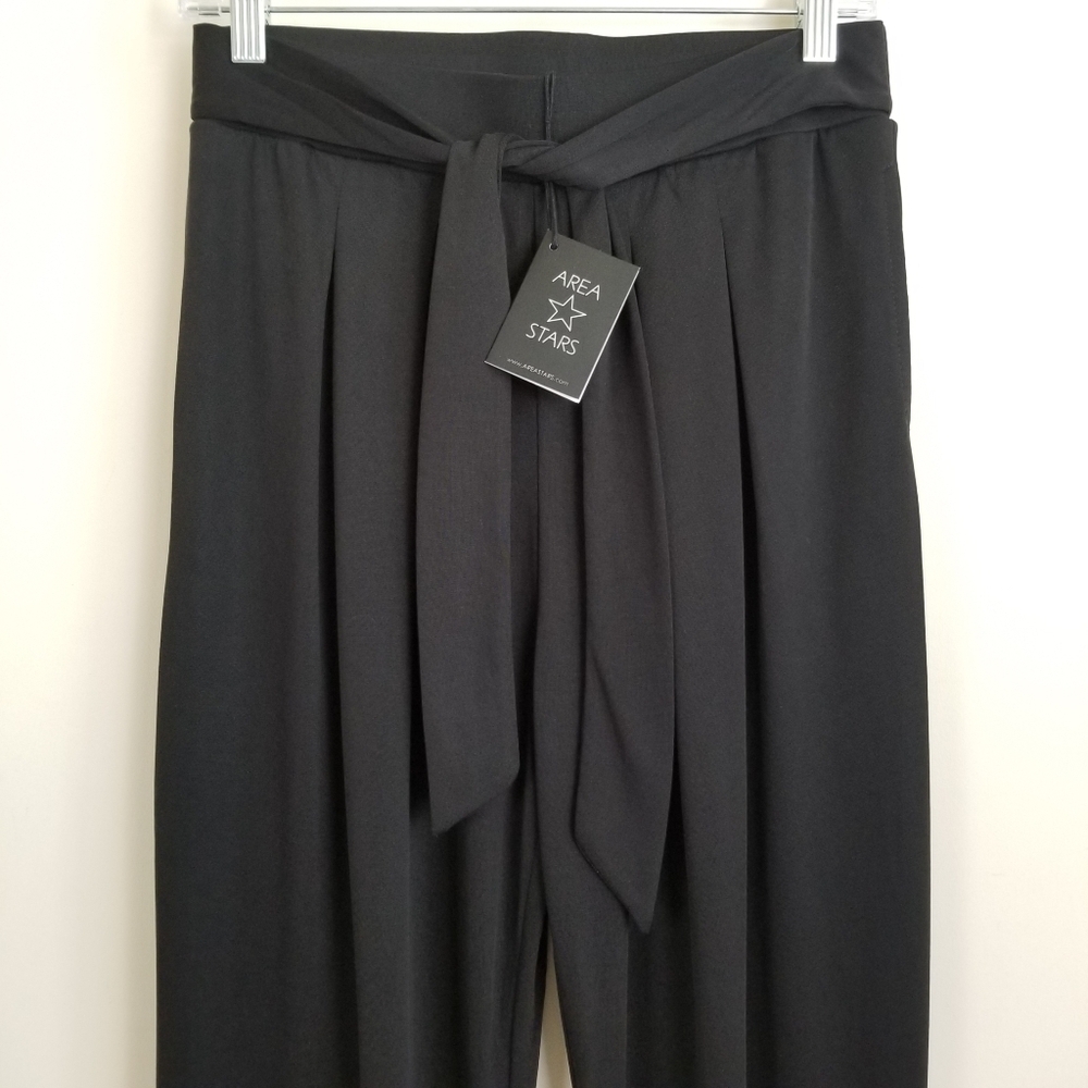 Area Stars Pleated Tie Front Joggers Soft Small NWT - Picture 3 of 7